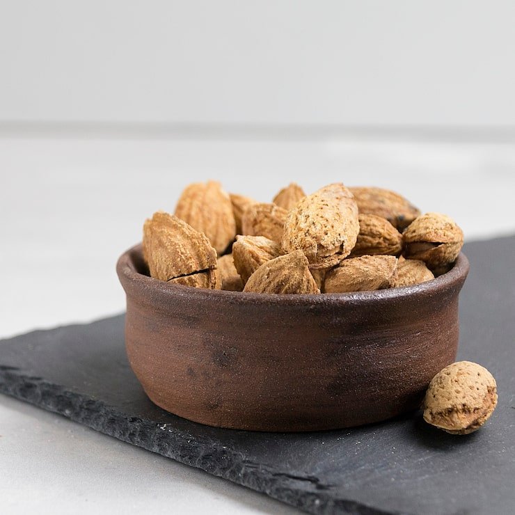 Desi shelled almonds